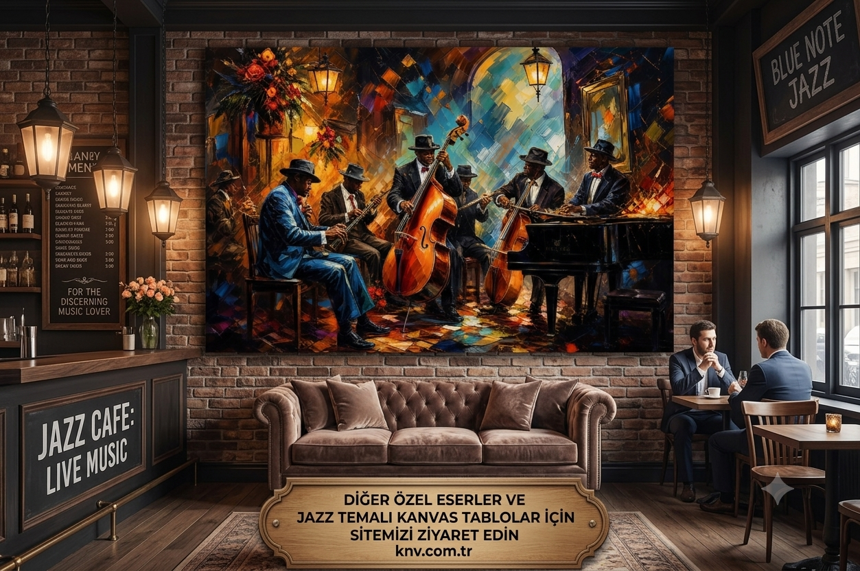 Caz Gecesi – Müzisyenler Kanvas Tablo